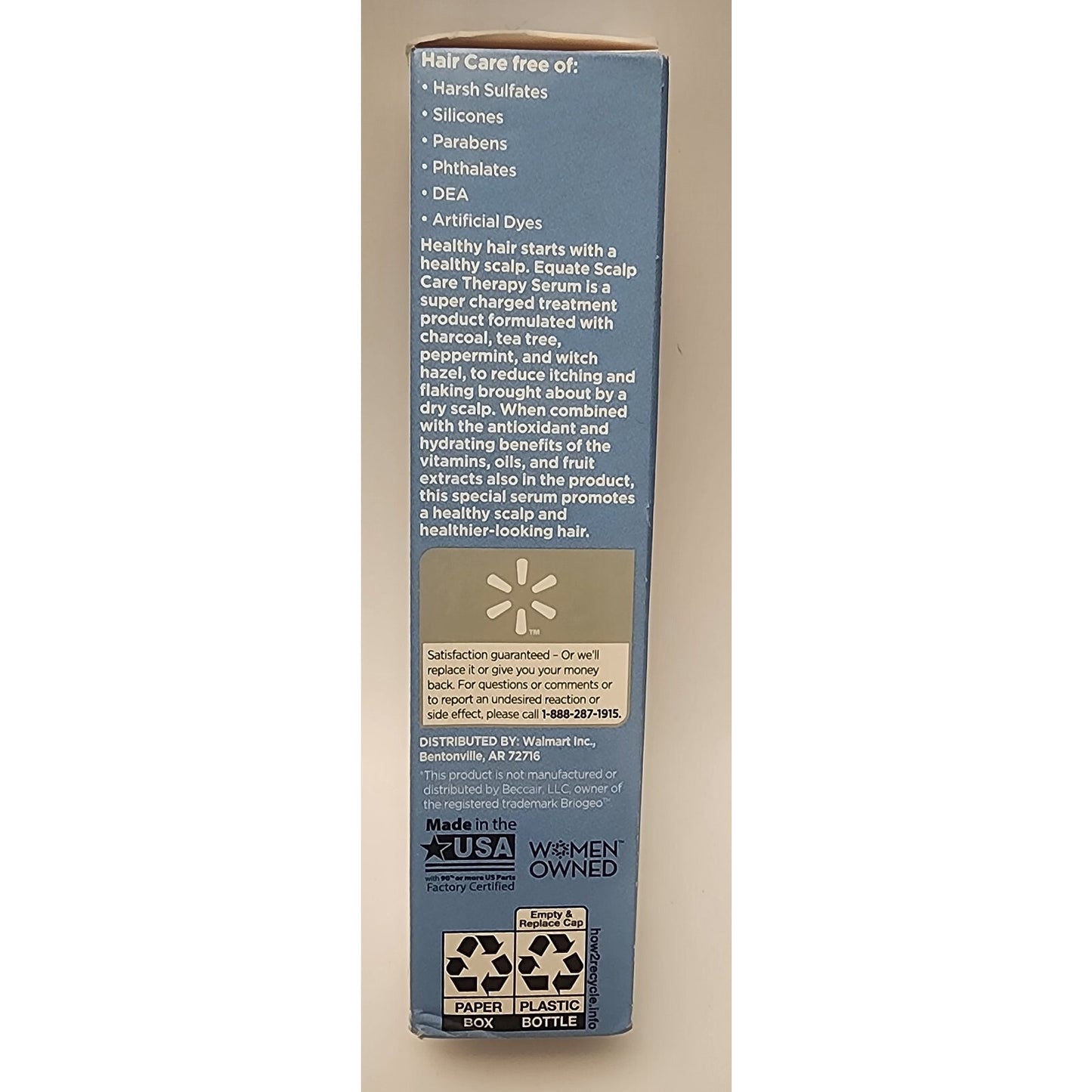 Equate - Scalp Care - Sulfate Free Therapy Serum- Charcoal & Tea Tree- 2.5 fl oz
