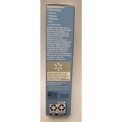Equate - Scalp Care - Sulfate Free Therapy Serum- Charcoal & Tea Tree- 2.5 fl oz