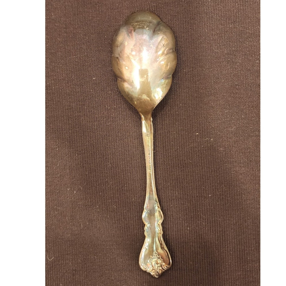 Vintage International Deepsilver Leaf Shaped Sugar Shell Jelly Spoon 5.5 In
