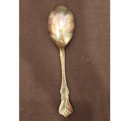 Vintage International Deepsilver Leaf Shaped Sugar Shell Jelly Spoon 5.5 In
