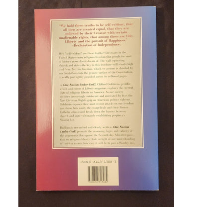 One Nation Under God Clifford Goldstein 1992 Pacific Press 0816313083 SDA Book