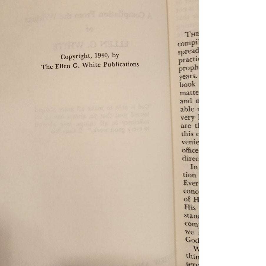 Councils on Stewardship Ellen G White 1940 Hardcover Christian SDA Book