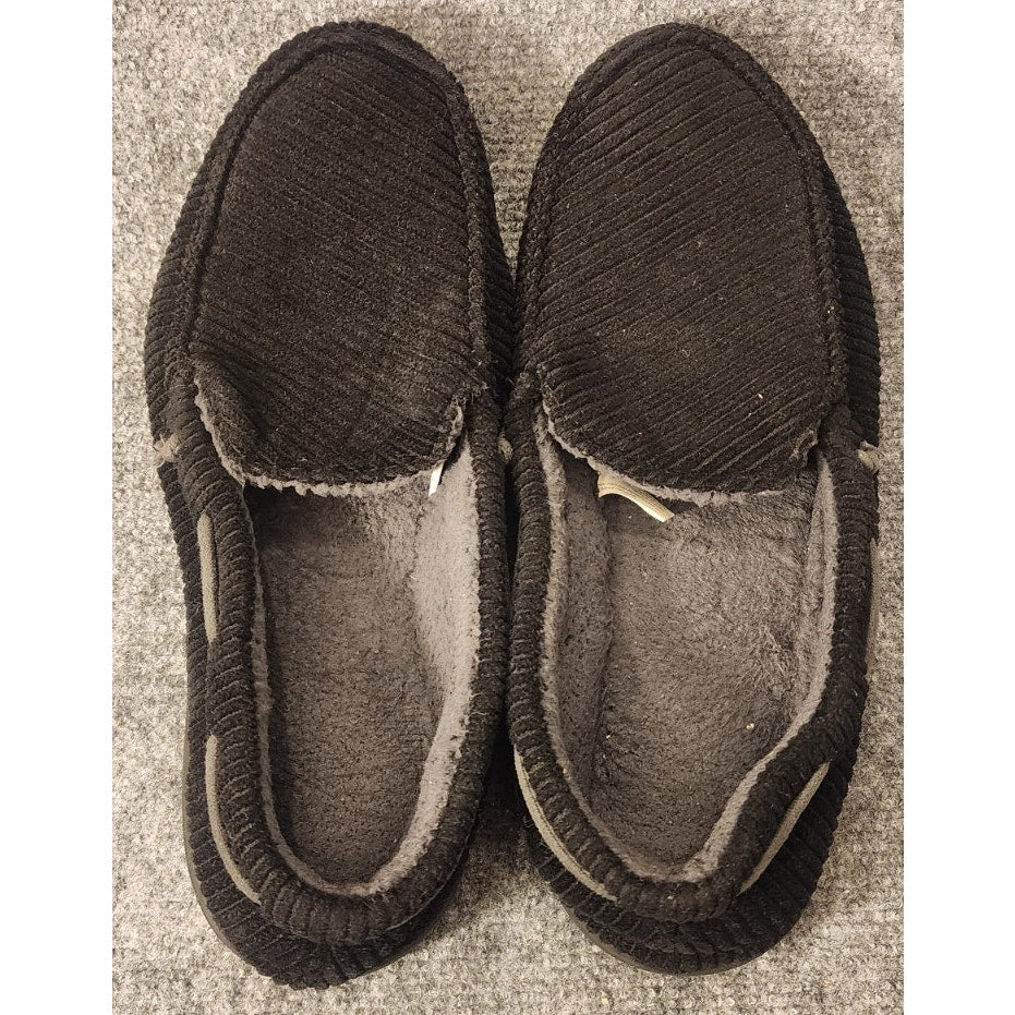 Dearfoams Mens House Slippers Slip On Clogs Shoes Size Large 11-12 Black