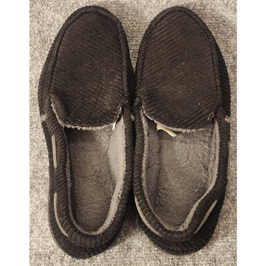 Dearfoams Mens House Slippers Slip On Clogs Shoes Size Large 11-12 Black
