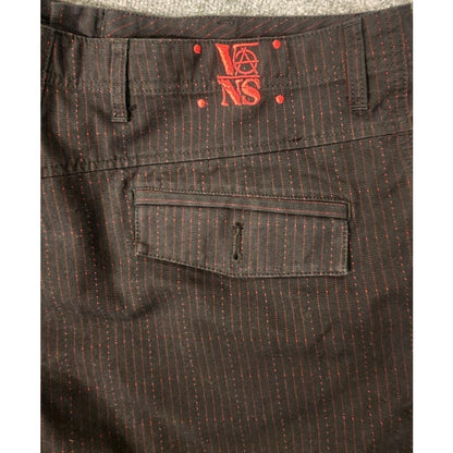 Vans Men Black Red Pinstripe Shorts Size 38 Skate Boardshorts