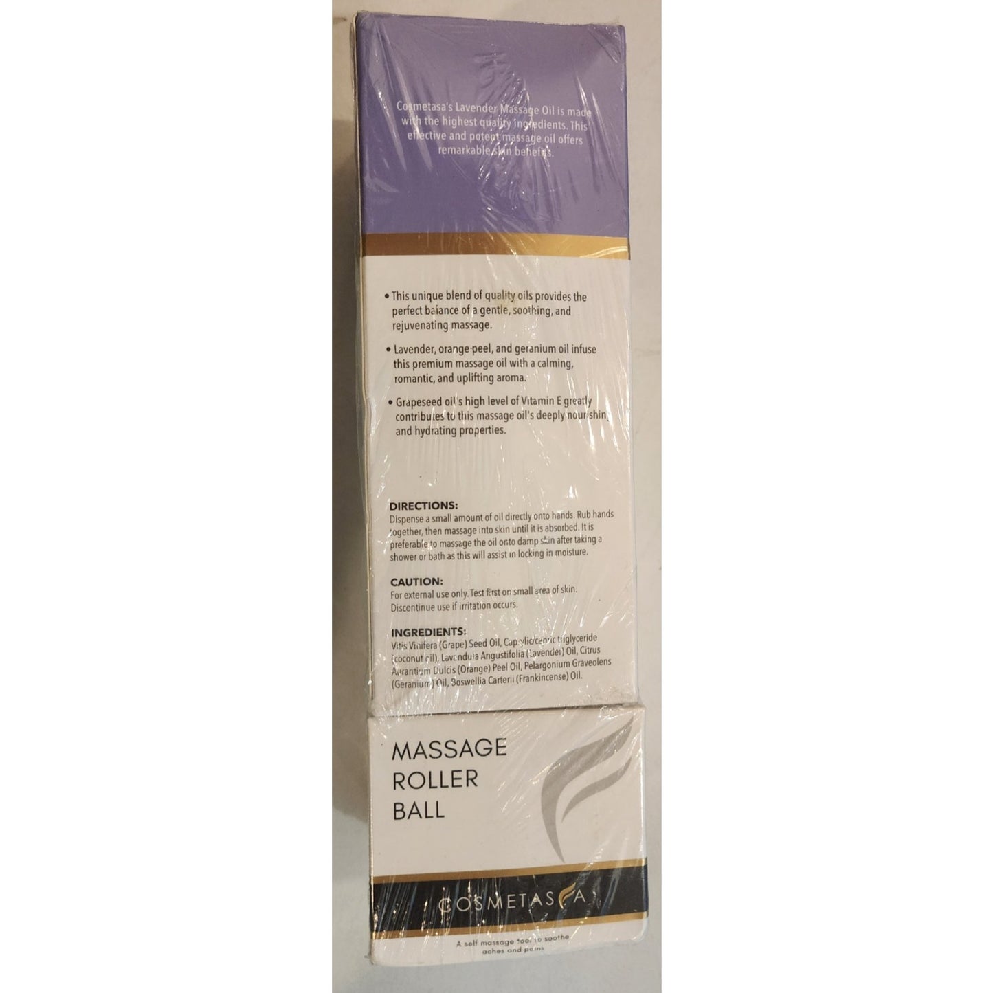 Lavender- Relaxation Massage Oil W/Massage Roller Ball - 8.8 oz - Romantic, etc.