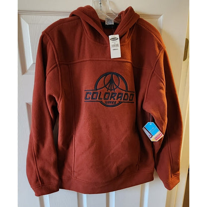 Old Navy Performance Fleece Pullover Hoodie - Rust - Small - Colorado UsREG Logo