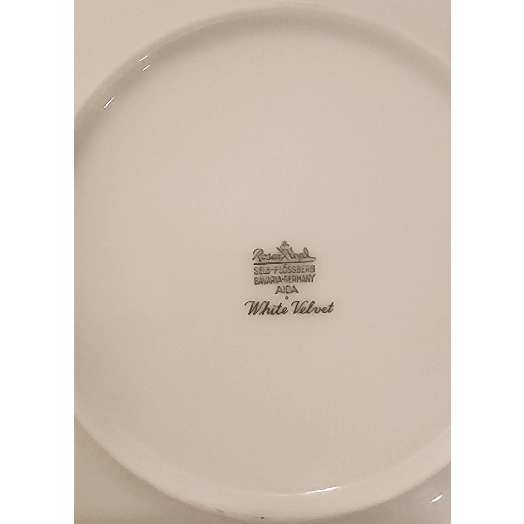 Rosenthal Selb‑Bavaria Aida White Velvet 4‑Piece Setting, Salad Bread Saucer Cup