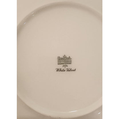 Rosenthal Selb‑Bavaria Aida White Velvet 4‑Piece Setting, Salad Bread Saucer Cup