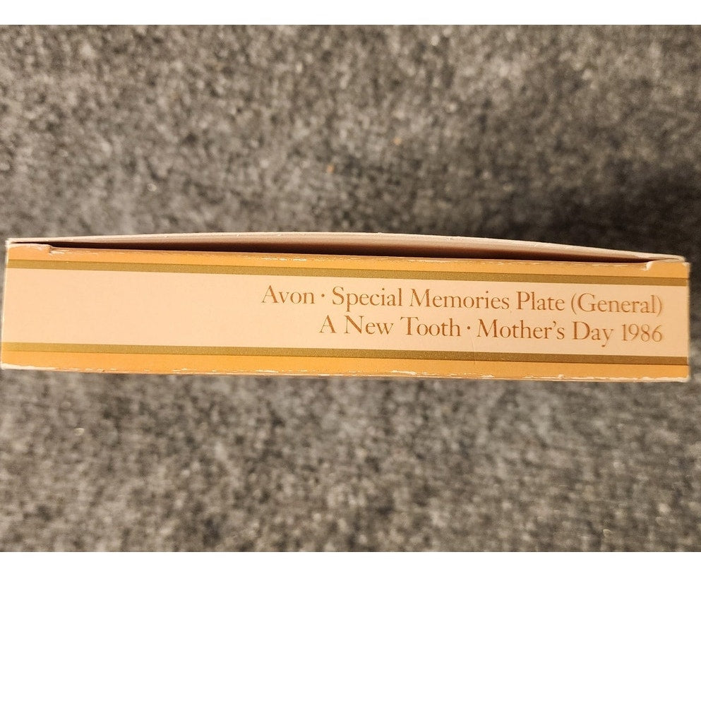 Vintage 1986 Avon Mothers Day Plate A New Tooth 5 Inch Porcelain Boxed COA