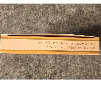Vintage 1986 Avon Mothers Day Plate A New Tooth 5 Inch Porcelain Boxed COA