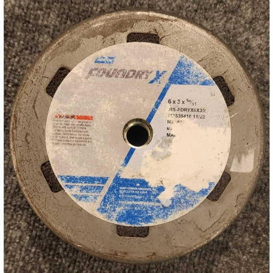 Norton Foundry X Grinding Wheel 6x3x5/8-11 Flaring Cup IRS-FDRYX6X3R Unused