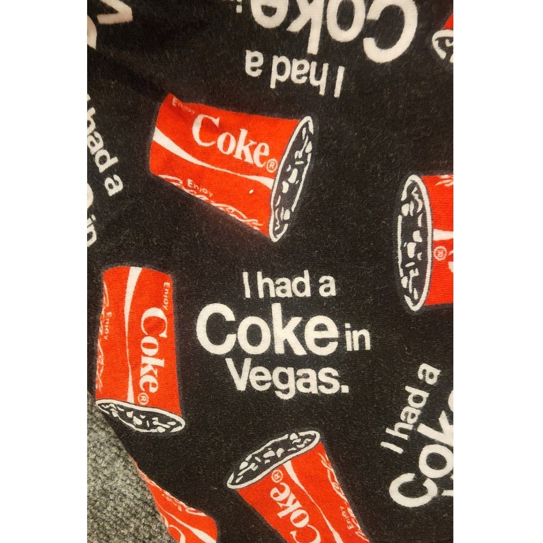 Coca-Cola Womens XL 40-42 I Had A Coke In Vegas Leggings All Over Print Black