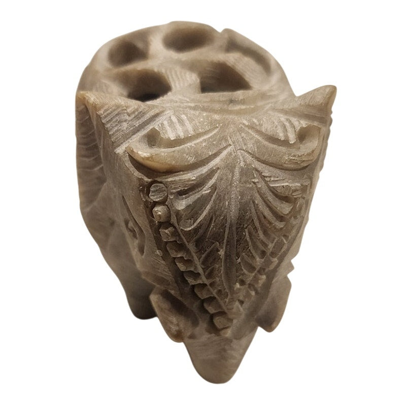 Vintage Soapstone Elephant in Elephant Figurine Hand Carved Openwork Puzzle 2"
