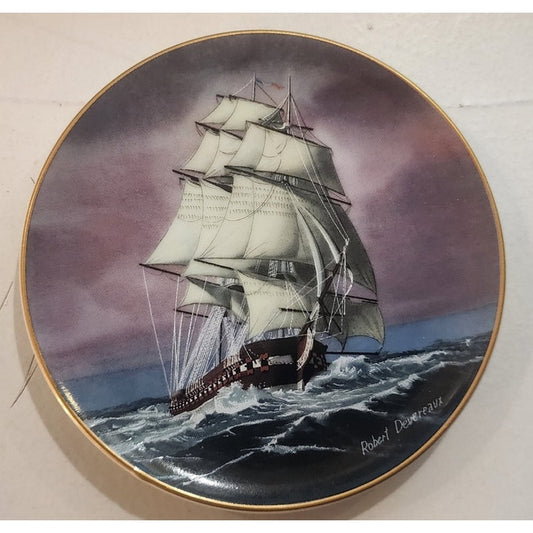 Danbury Mint Great American Sailing Ships Miniature Plate CONSTITUTION Japan