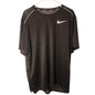 Nike Dri Fit Mens Running Short Sleeve Shirt Black Size XXL Performance Top