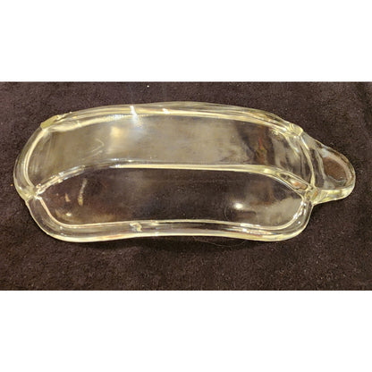 Vintage Clear Glass Banana Split Dishes Set of 6 – Ribbed Oval Dessert Bowls
