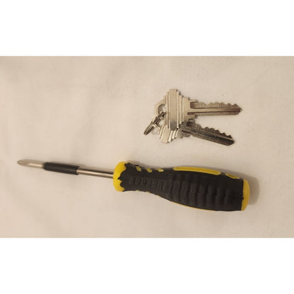 Door Knob w/Lock and Key, Matte Black - Bathroom, Bedroom, Etc. - W/Instructions