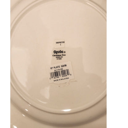 Spode Christmas Tree Dinner Plate 10 Inch S3324-A6 Fine China Holiday Vintage