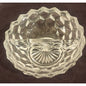 Vintage Crystal Divided Dish – 2 Section – Scalloped Rim & Starburst Base