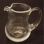 Vintage Heavy Hand Blown Clear Crystal Pitcher Seeded Bubble 5.5" Creamer