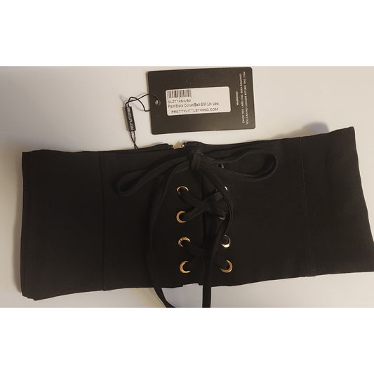 PrettyLittleThing - PLT - Womens Size S/M (UK Size) - Black, Corset Belt