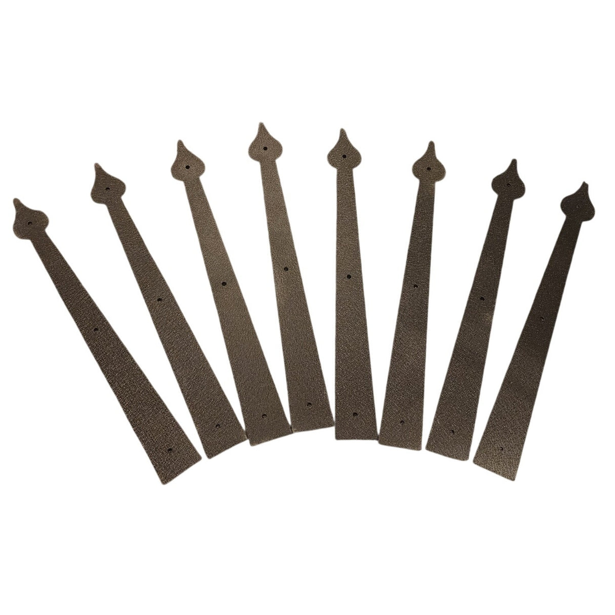 16 Inch Stamped Steel Spear Hinges Matte Black 2 Box Lot 16 Total Carriage Style