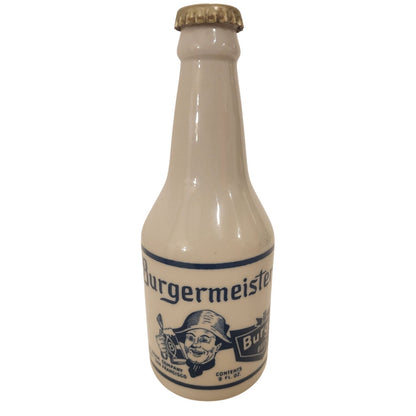 Burgermeister Beer Stoneware Bottle – Ceramarte Brazil – Vintage 9 oz