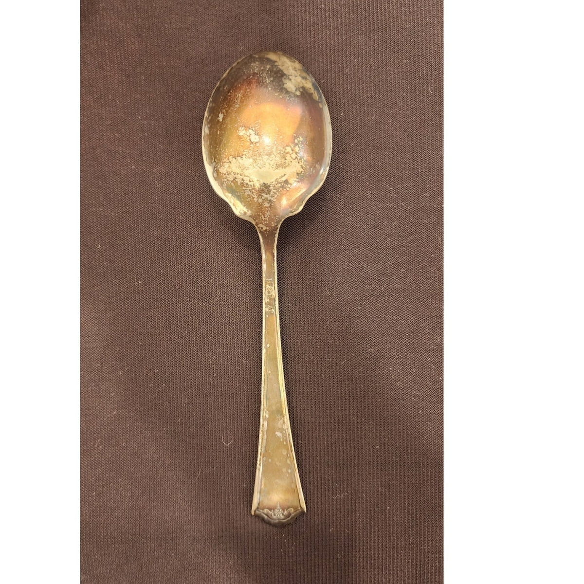 Vintage Reed & Barton Silverplate Spoon R&B A1 6 In 0.8 oz Floral Scroll