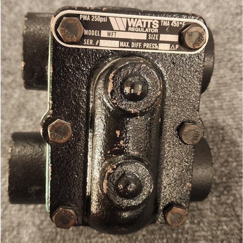 Watts WFT 3/4" Float & Thermostatic Steam Trap PMA 250 PSI Max Diff 30 Delta P
