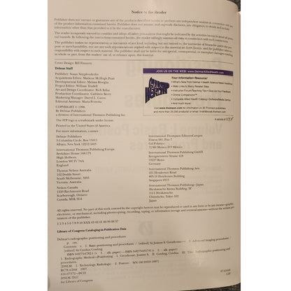 Delmars Radiographic Positioning Procedures Vol 1 Basic Positioning Textbook