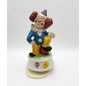 Vintage Porcelain Clown Wind Up Music Box - "Send in the clowns."