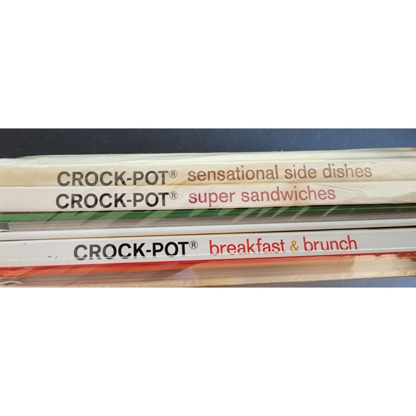 (5) Crock Pot Cooking Books - Sensational, Meaty, Sandwiches, Breakfast, Pasta