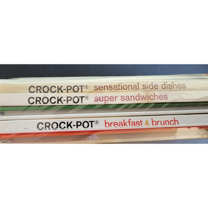 (5) Crock Pot Cooking Books - Sensational, Meaty, Sandwiches, Breakfast, Pasta