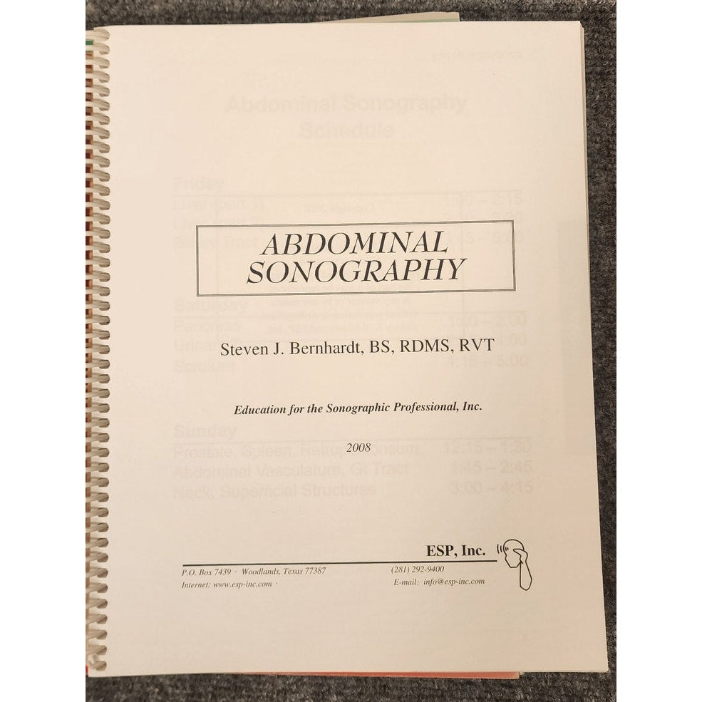 ESP Ultrasound Physics Board Review Workbooks Set Of 3 Edelman 2008 ARDMS SPI