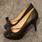 Nine West NW7Cosmo Women Size 7 M Black Bow Accent Stiletto Pump Heels New
