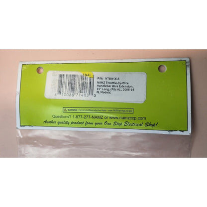 NAMZ - NTBW-X15 - Throttle-by-Wire Handlebar 15" Wire Extension- 08-14 FL Models