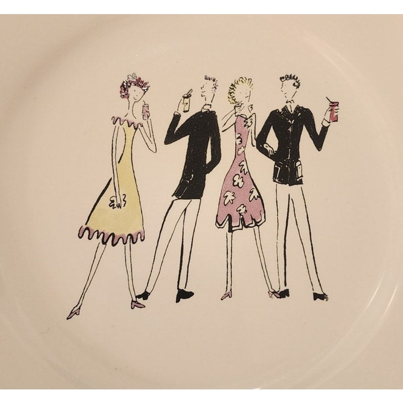 Rosanna A Womans Work Is Never Done Salad Dessert Plates Set of 4 8" NIB NWT