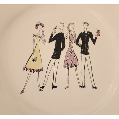 Rosanna A Womans Work Is Never Done Salad Dessert Plates Set of 4 8" NIB NWT