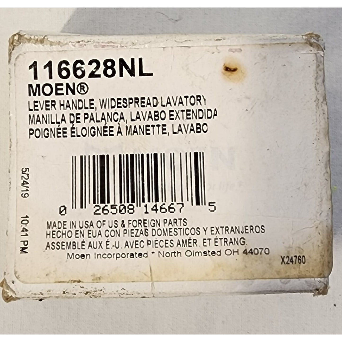 Moen 116628NL - Lever handle - Widespread Lavatory