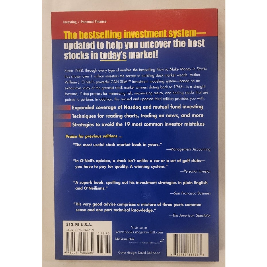 How to Make Money in Stocks – William O’Neil – 3rd Edition Softcover