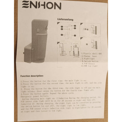 Enhon - LED - Rechargeable Plug in Flashlights - 3 Pack - Emergency Lights