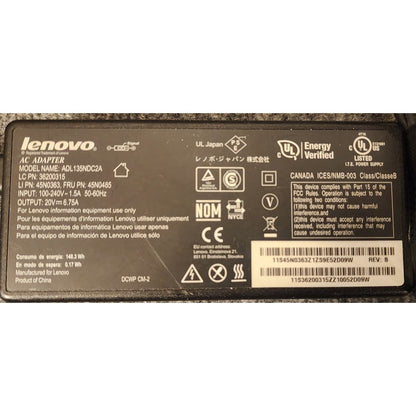 Lenovo 135W AC Adapter Power Supply Charger ADL135NDC2A 20V 6.75A Slim Tip New