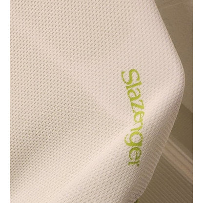 Slazenger Mens Golf Polo Shirt Size L White Lime Green Short Sleeve Performance