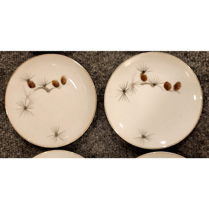 Vintage Japanese Pinecone Tea Set – Service for 4 + Cream & Sugar – Gold Trim