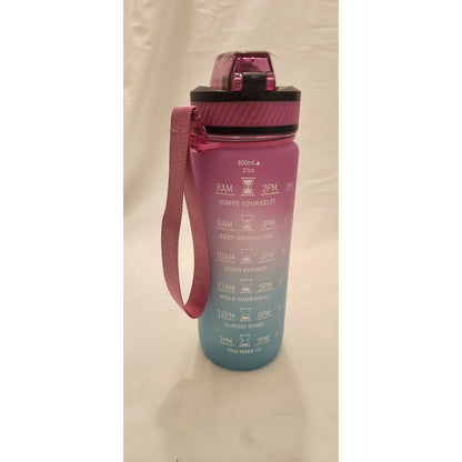 STAY HYDRATED - 27 Oz. - Water bottle - with time lines - NEW