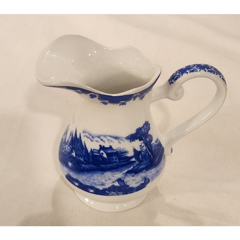 Flow Blue Mini Pitcher 4" Tall – Vintage Unmarked