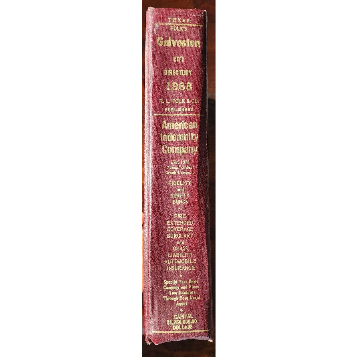 1968 Galveston Texas Polk City Directory Vintage Genealogy Local History Book