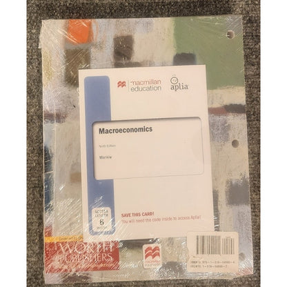 Macroeconomics Ninth Edition N. Gregory Mankiw 9781319049904 Brand New Sealed