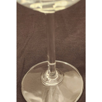 Vintage Hand Blown Lead Crystal Water Wine Goblets 7 Inch Set of 4 Flat Stem